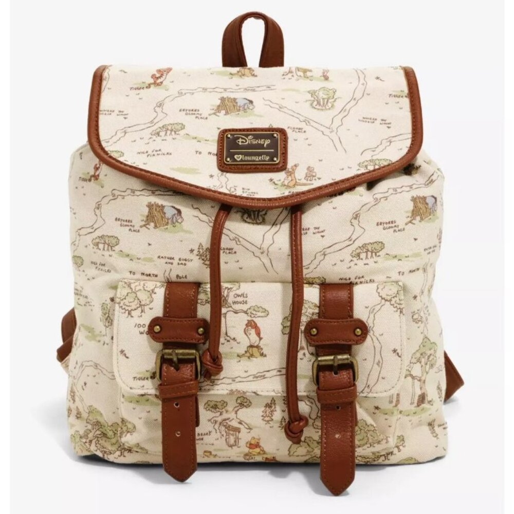Disney Cream and Brown Winnie The Pooh Loungefly Backpack